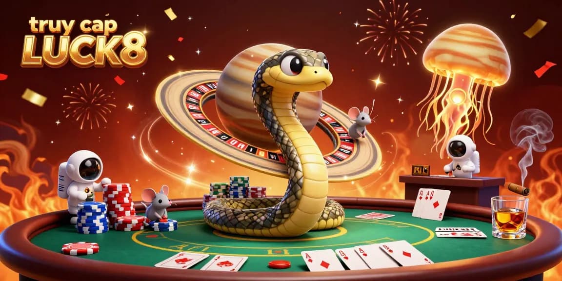Experience vibrant action and betting excitement as you truy cập LUCK8 with mouse astronauts and cosmic gaming elements.