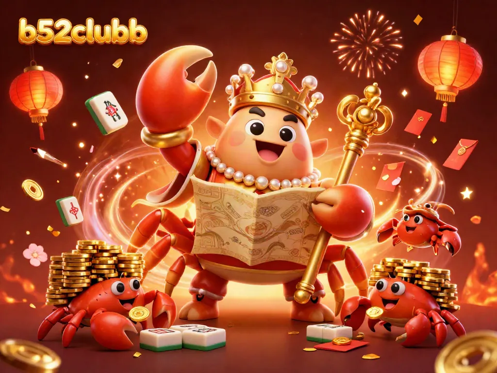 Engage in thrilling b52clubb gaming with the grand crab emperor amidst a rich casino scene.