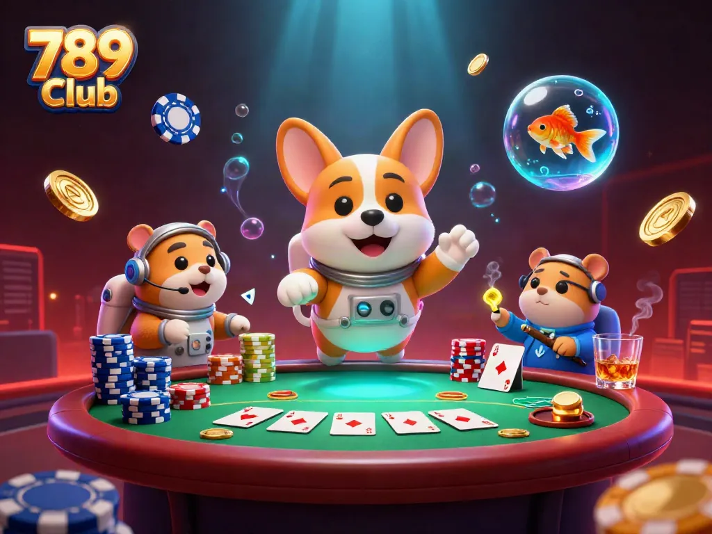 Experience thrilling gaming with 789 Club's astronaut-themed casino scene.