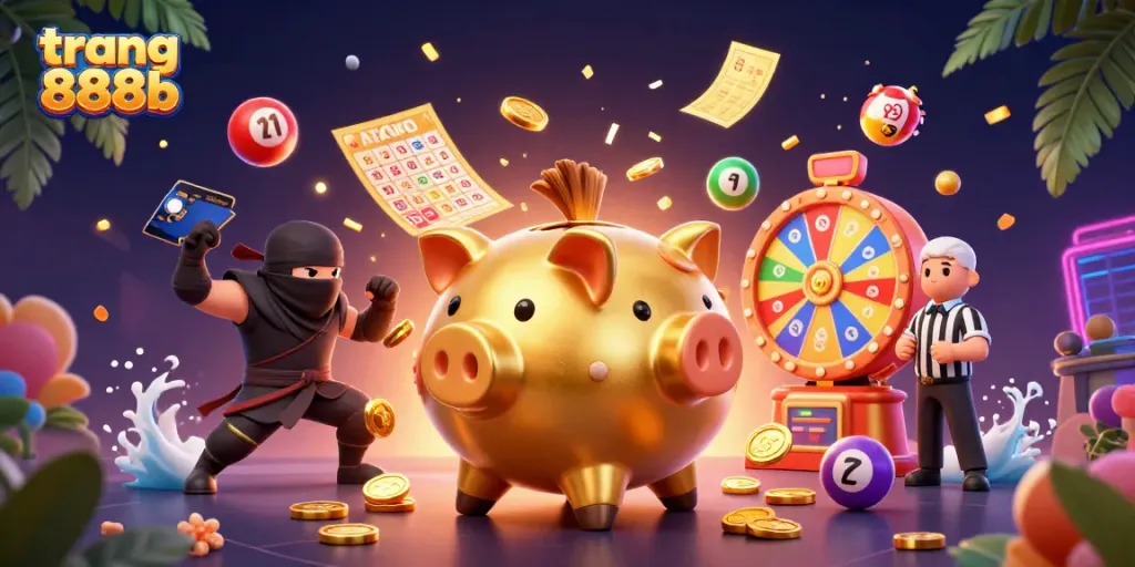 Win big with exciting gaming elements in the vibrant scene 'trang 888b'
