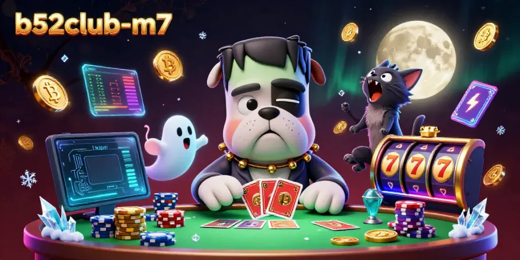 Experience dynamic gaming at b52club-m7 with a captivating monster dealer and ghostly elements.