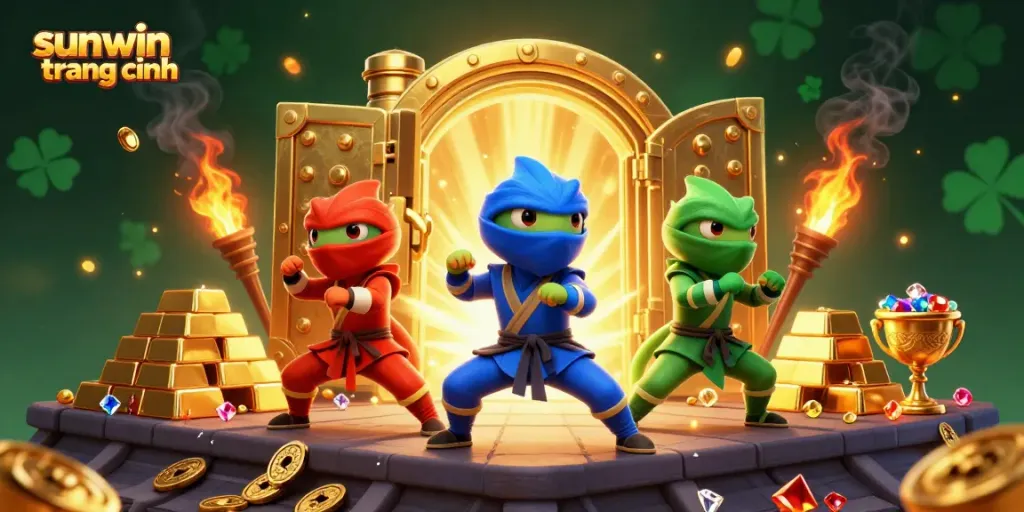 Experience the thrilling action of sunwin trang chính with ninja chameleons and golden treasures.