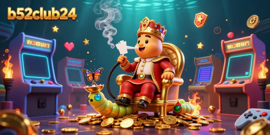 Engage in thrilling games with b52club24 featuring vibrant casino elements and a unique hookah-master theme.