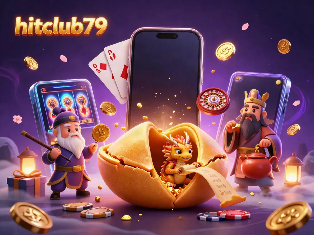 Engage with hitclub79's vibrant gaming world featuring animated characters and casino elements.