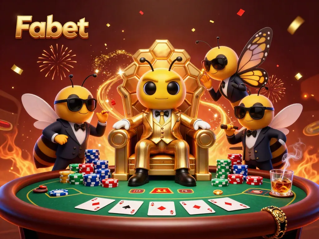 Engage with Fabet's thrilling casino experience through this dynamic scene filled with excitement.