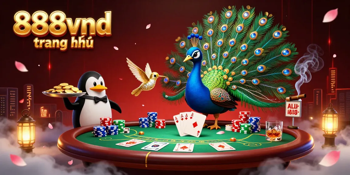 Engage in vibrant gameplay at 888vnd trang chủ with a 3D casino scene featuring rich poker elements.