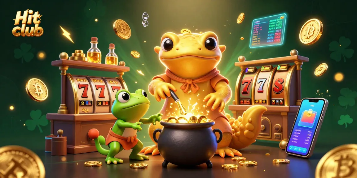 Hit club spins the reels with a golden alchemist, creating endless riches in a vibrant casino.