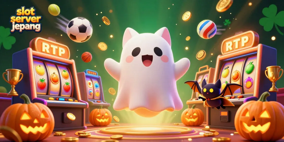 Experience the thrill of winning with slot server jepang featuring a magical ghost cat and exciting casino elements.