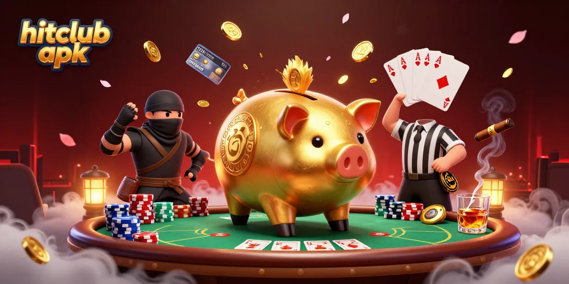 Experience the thrill of hitclub apk with a dynamic casino scene featuring unique characters and exciting game elements.