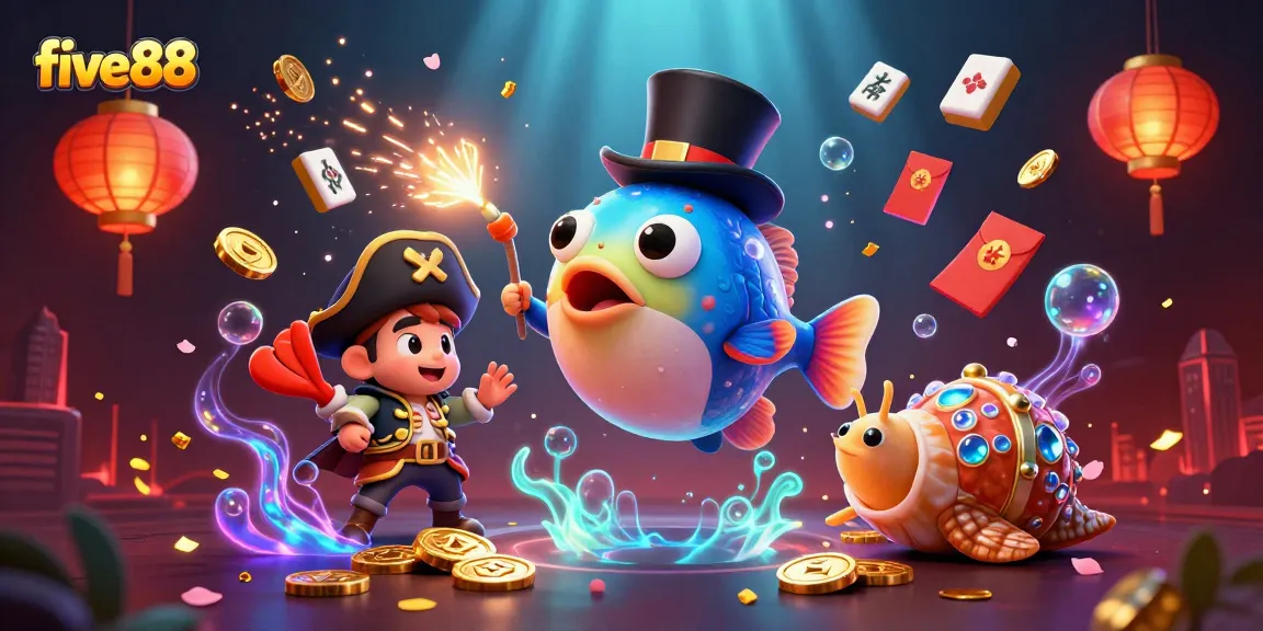 five88 showcases an engaging 3D casino adventure with vibrant characters and floating elements