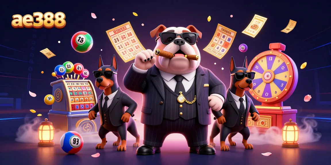 Spin to win with ae388 as a charismatic bulldog and Dobermans create a casino spectacle.