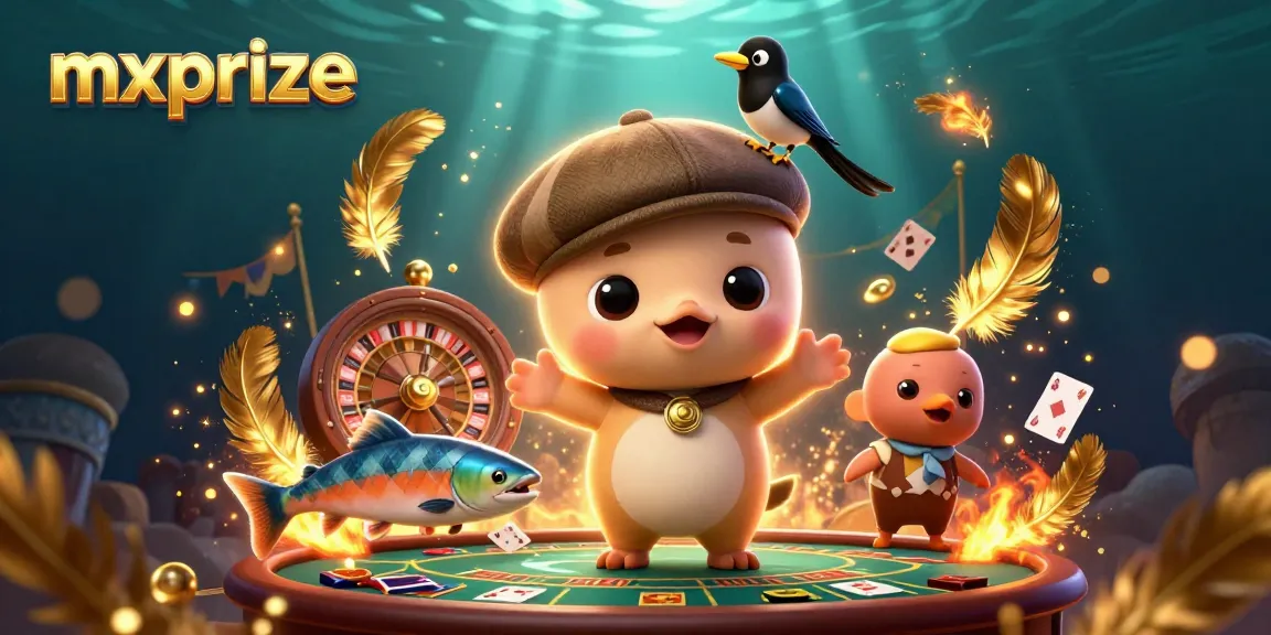 Join the fun at mxprize with a playful Nessie and friends at a dynamic casino scene.